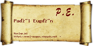 Paál Eugén névjegykártya